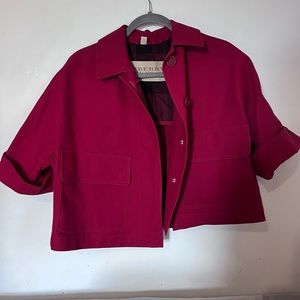Burberry Brit cropped red jacket!